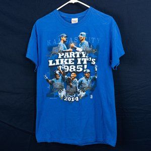 Kansas City Royals Party Like It's 1985 Blue T- Shirt Size Medium